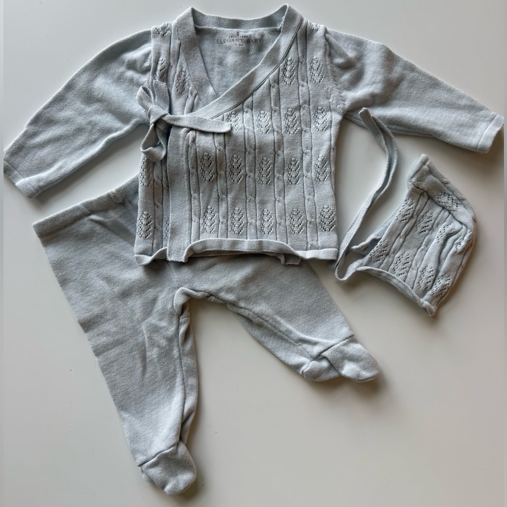 Elegant Baby Light Blue Set 0-3 months